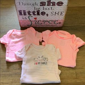 Baby Girl Short Sleeve Onesies